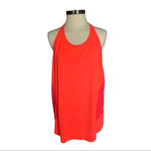 Athleta Womens Athletic Tank XL Lightspeed Racerback Neon Orange Stretch T Back